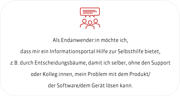 Beispiel für eine User Story: Self-Service im Informationsportal