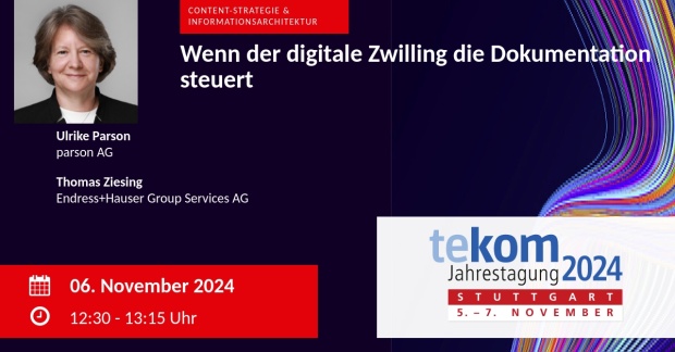 Ulrike Parson, Thomas Ziesing. Digitaler Zwillig. tekom-Jahrestagung 2024