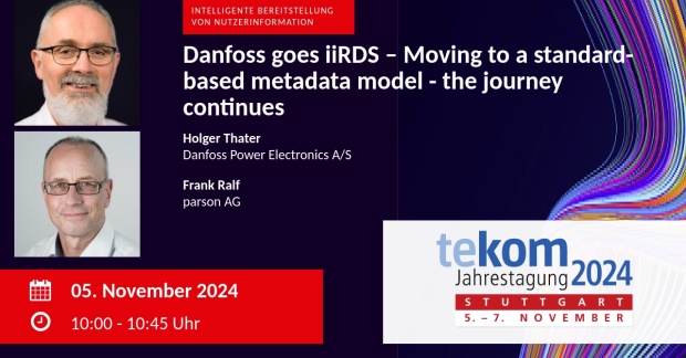 Frank Ralf, Holger Thater, Danfoss goes iiRDS. Vortrag tekom-Jahrestagung