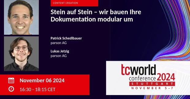 workshop creating modular content parson tcworld 2024