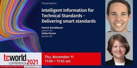 Intelligent information for technical standards. A presentation by Ulrike Parson and Patrick Schedlbauer